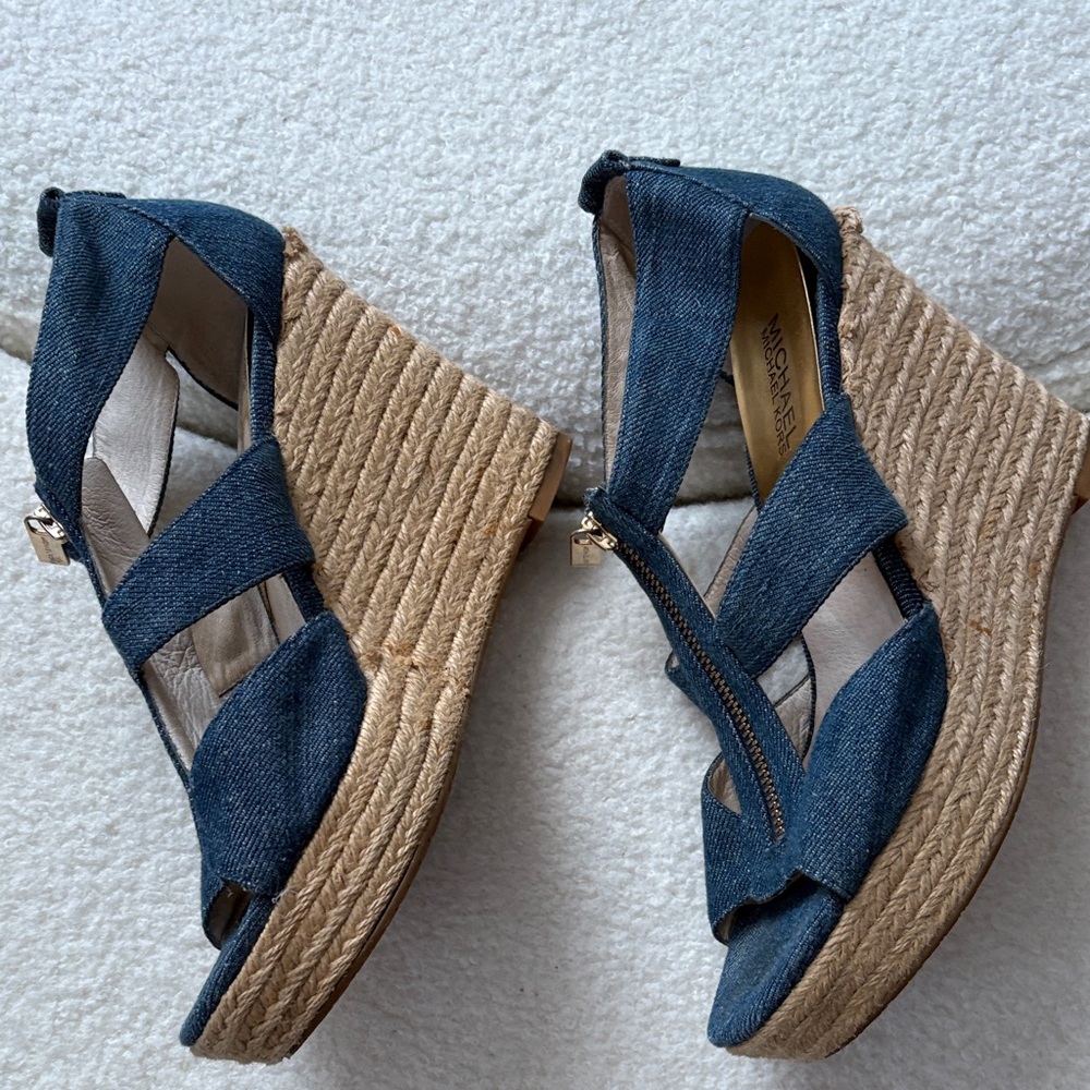 Michael Kors Dark Blue Denim Heels